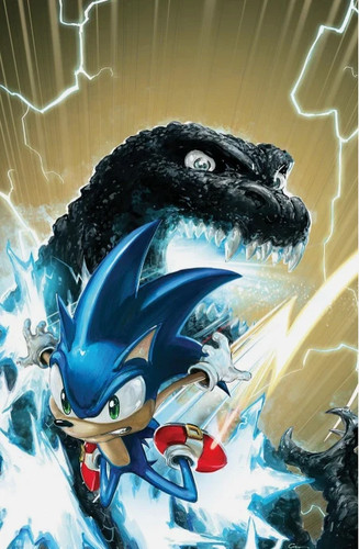 Sonic the hedgehog godzilla - the, x